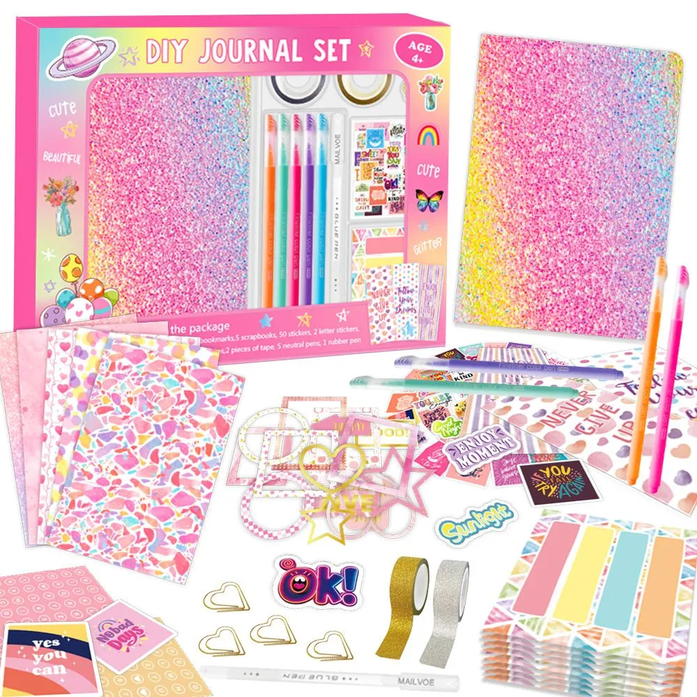 Bronzing DIY Diary Set, Girl Scrapbook Children's Gift