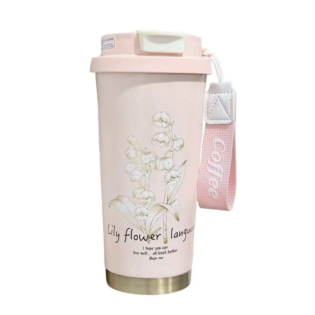 Lily of the Valley 316 Stainless Steel Insulated Coffee Cup
