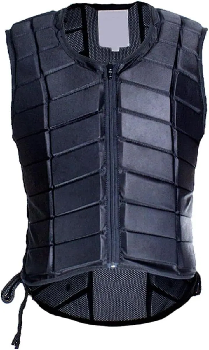 Horse Riding Black Breathable Women Men Protector Equestrian Vest - L