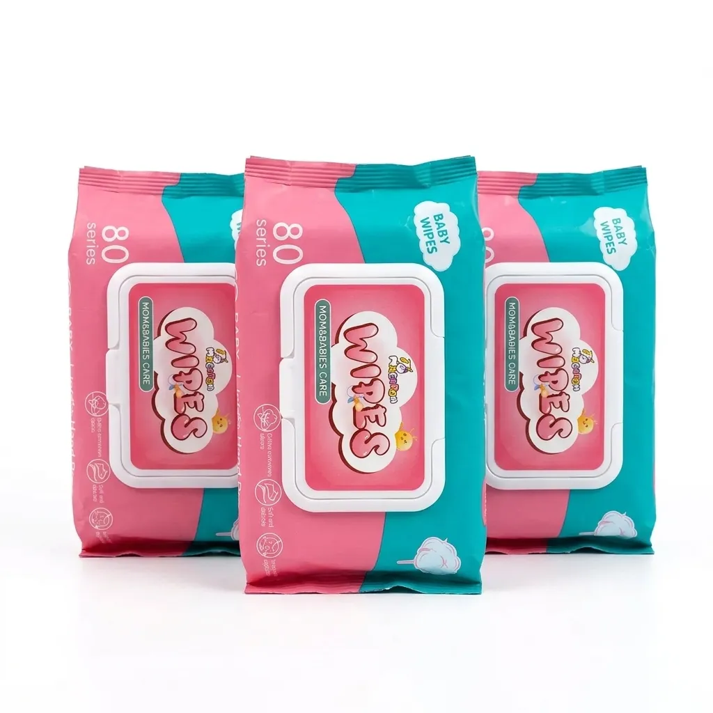 Premium Baby Wipes - Gentle Care 80-Count Pack (Set of 3)