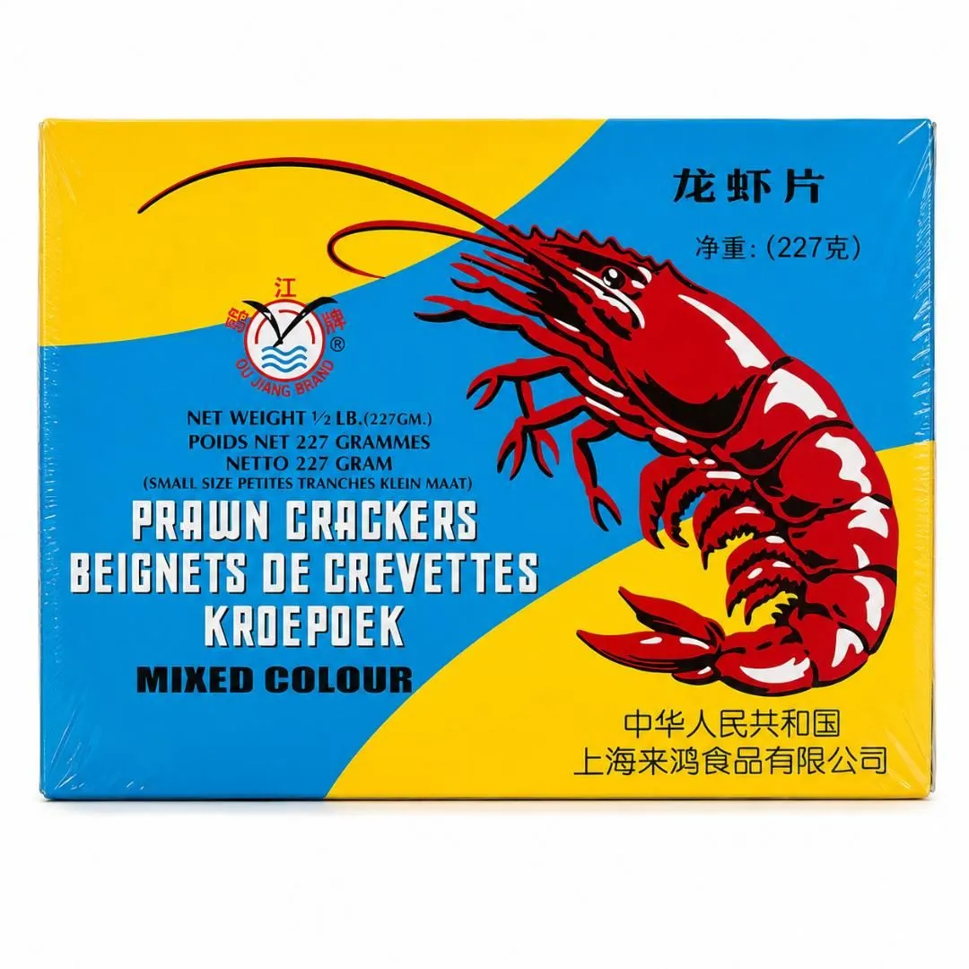 Jiang Brand Prawn Crackers Mixed Colour 227g - Fry & Serve Snack