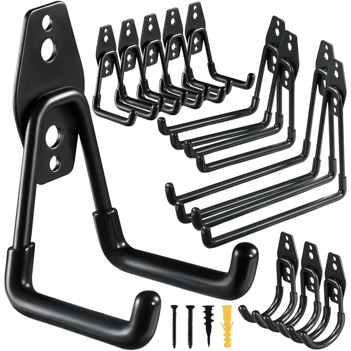 12 Pieces Garage Hooks Utility Metal Heavy Hang Sets For Bulk Tools