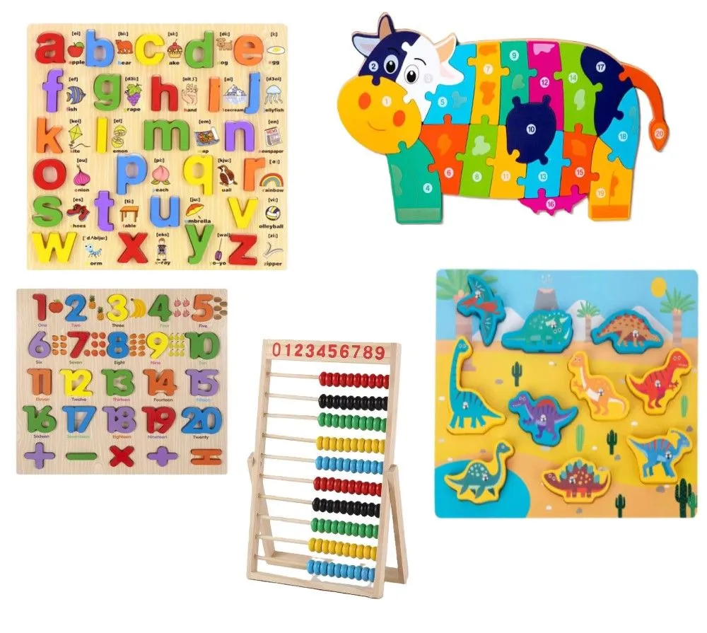 5 Piece Educational Jigsaw Puzzles - Cow