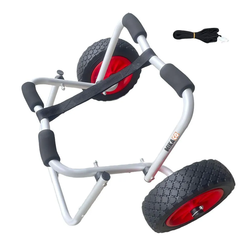 MIkaco Kayak Cart with Foam Bumpers w/Straps Foldable Canoe Dolly Trolley