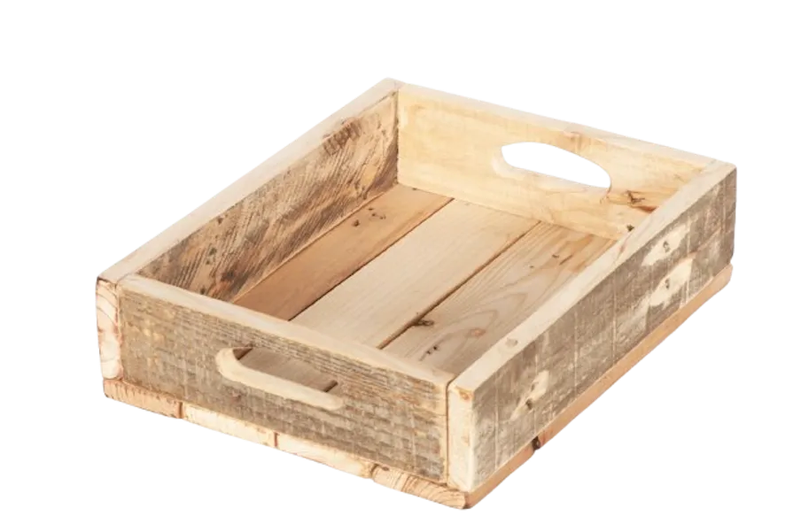 Rooted in Wood Designs -Pallet Wooden Storage Crate ,Multi-Use 1-Tier