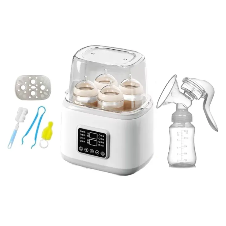 8in1 Baby Bottle Warmer Steriliser with Cleaning Set & Manual Breast Pump
