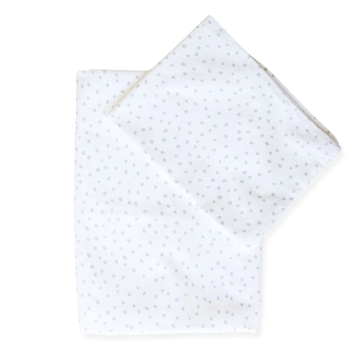 Mingo Rose Grey Spot Cot Duvet Cover & Pillowcase Set