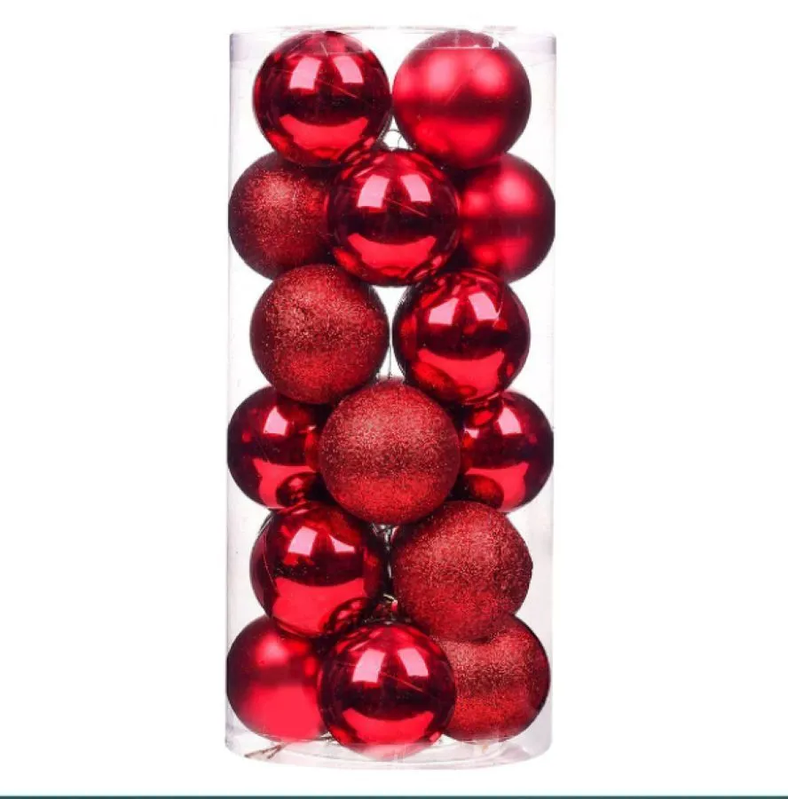 Red and Silver Christmas Ornament Ball Set - Assorted Finishes - Red