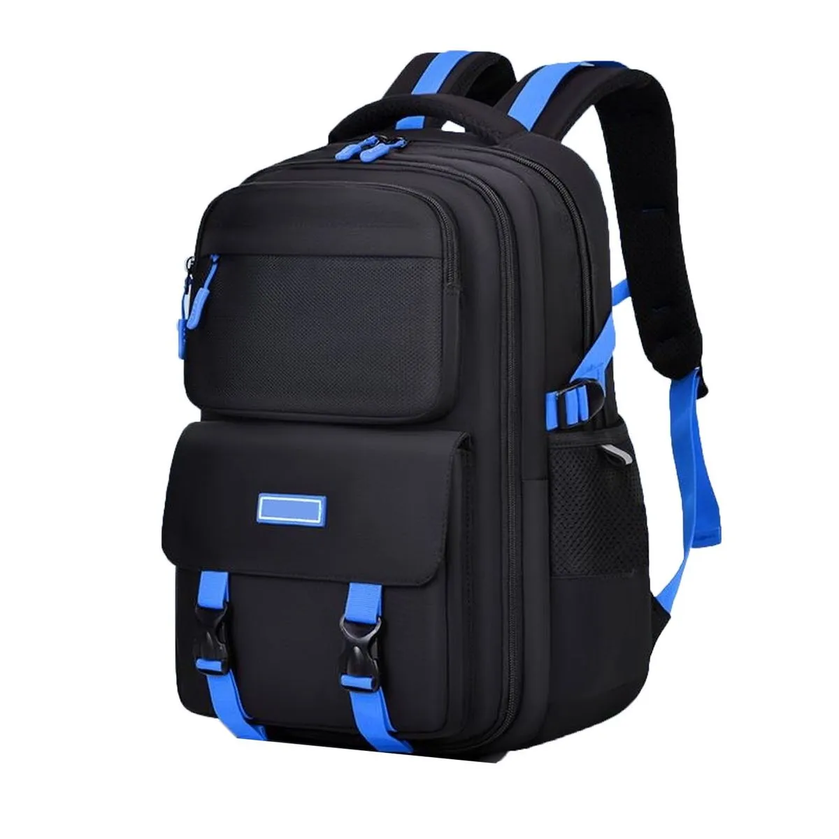 Backpack Student School Bags Multi-compartment, Waterproof, High capacity - Black, Blue