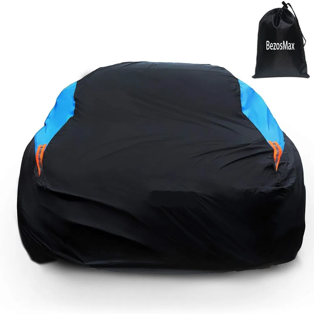 BezosMax Waterproof Car Cover, All Weather Snowproof UV Protection