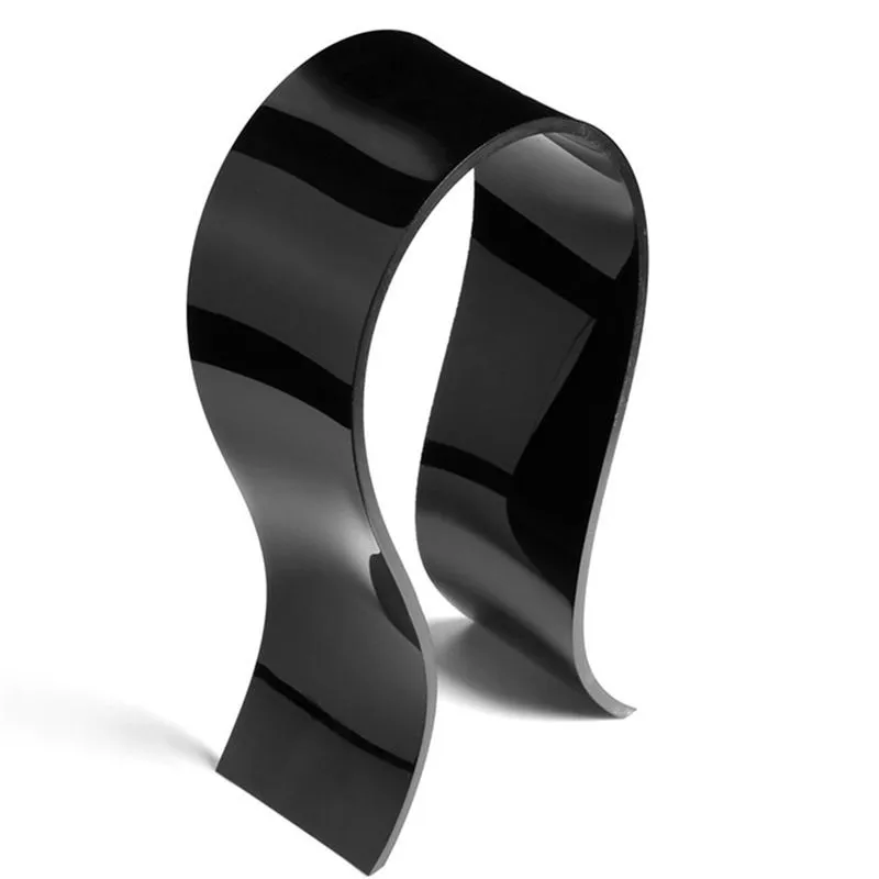 Fashionable and popular acrylic U-shaped headphone rack - Black