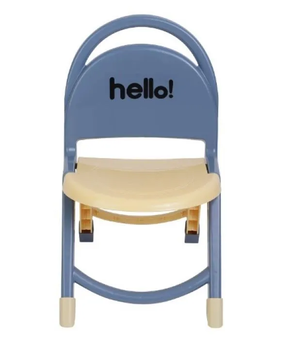 Indoor and Outdoor Kids Foldable Skid Resistant Cute Chair - Blue/yellow