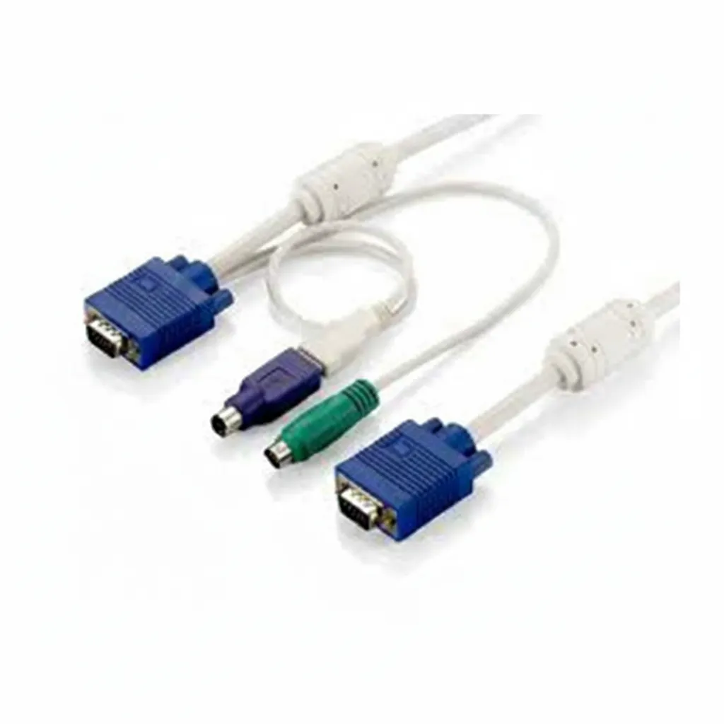 UniQue 3m KVM Cable USB + PS/2 for Computer Connectivity - 2 Pack