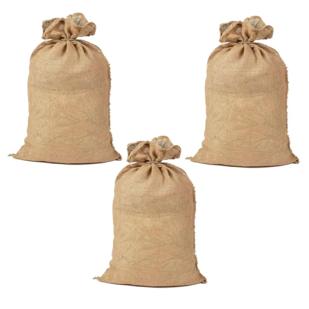 Kitchen Jute Storage Bags and Plant Protection Set of 3 - 107cm