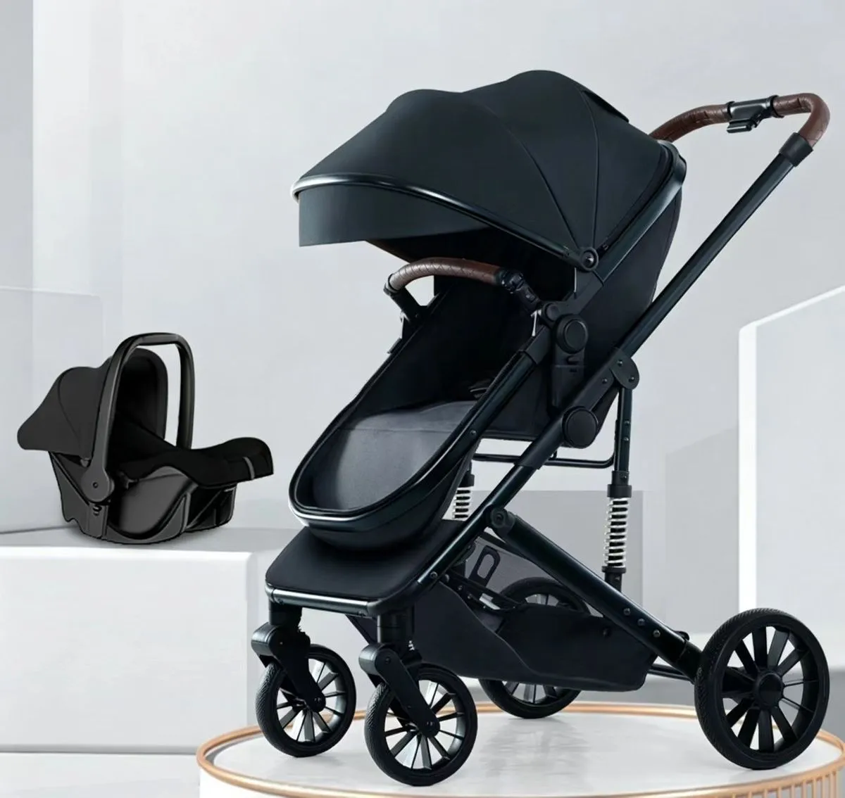 BabyPlanet SuperMom 3-in-1 Luxury Travel System Stroller with Car Seat