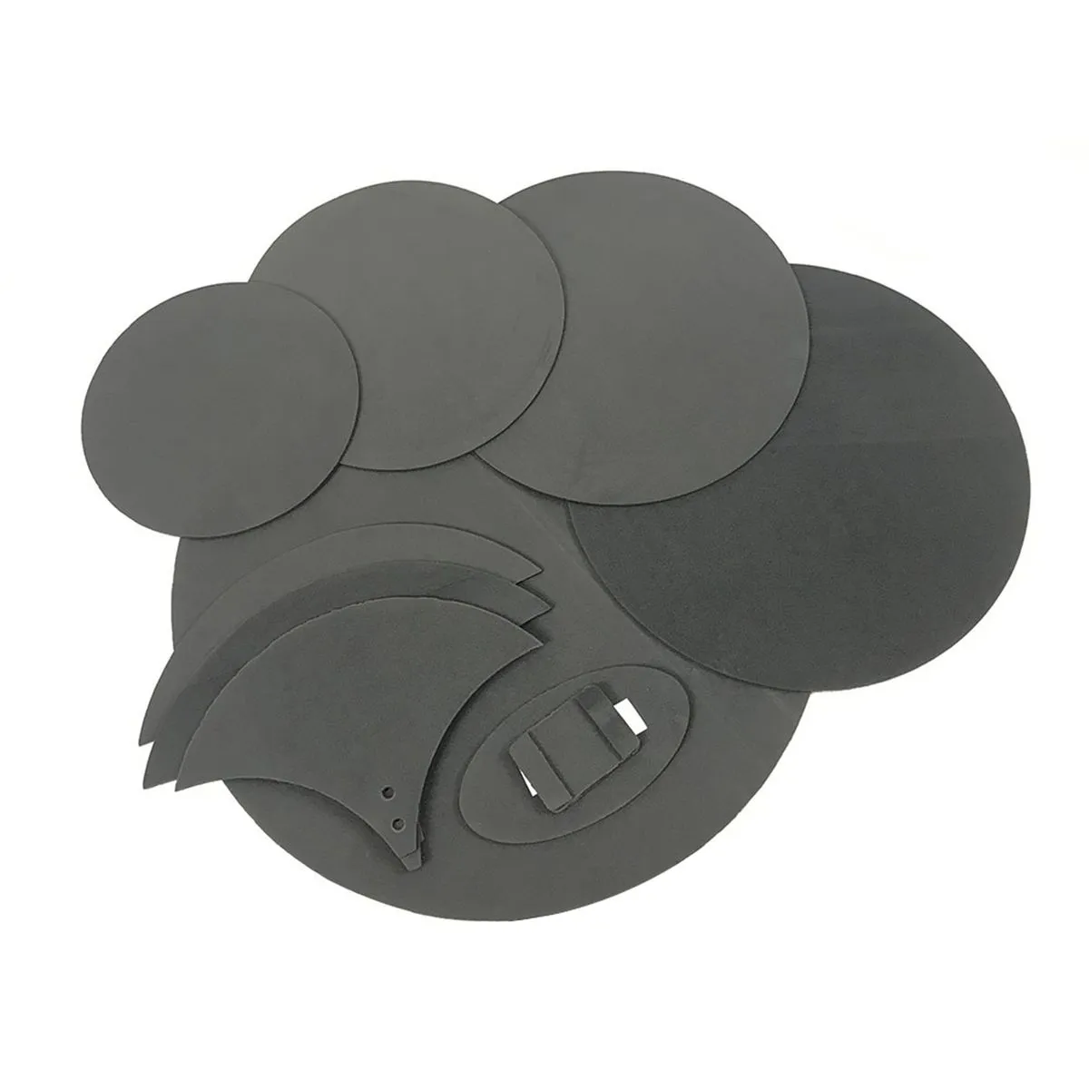 Silent Practice Drum Mute Pads 5 Drums 3 Cymbals