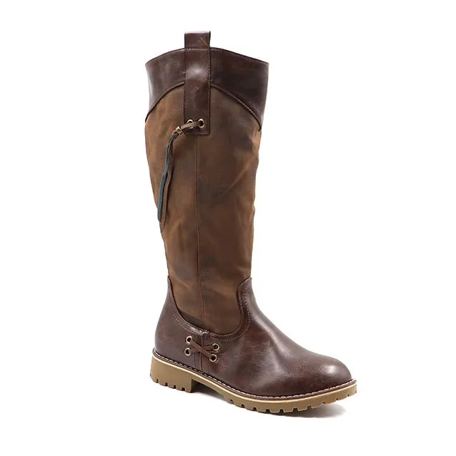 Honeymoon Ladies Side Lace Detail Long Boots