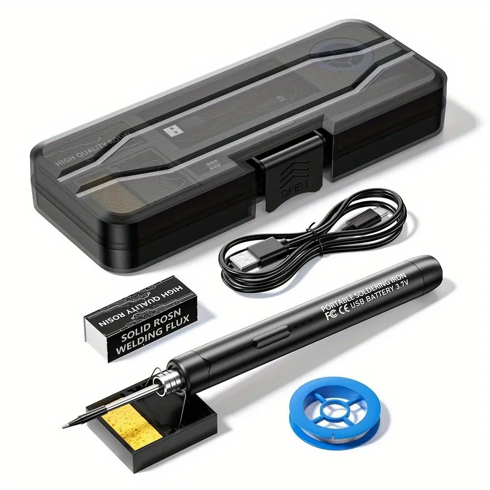 Portable USB Wireless Electric Soldering Iron - 5V - Black