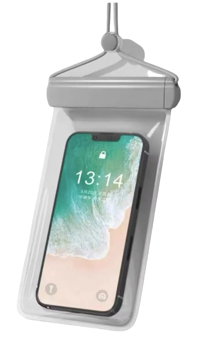 Waterproof Phone Case Compatible with Smartphone up to 7.2 Inches - Grey