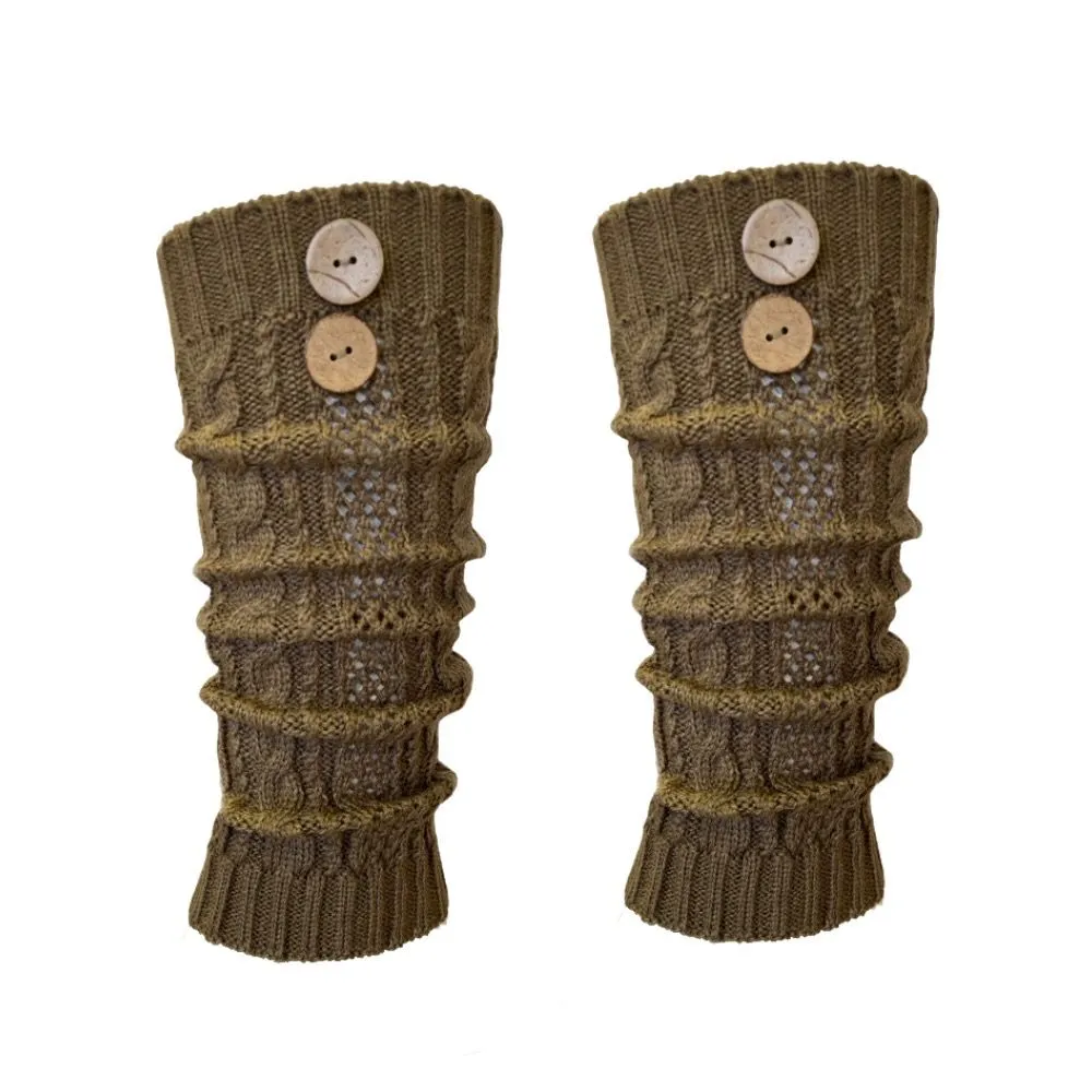 Knitted Winter Leg Warmer for Women – Sport Socks – Fashion accessories - Cinnamon Brown