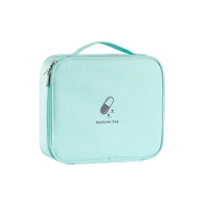 Portable Medicine Storage Bag Travel Box Home First Aid Kit Survival Bags - Green