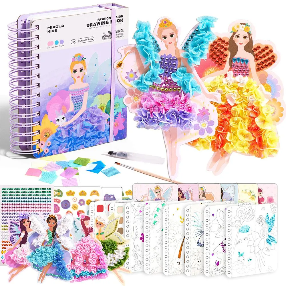 Mirola Kids - Fashion Design Arts & Crafts Book Set - Dreamy Fairy
