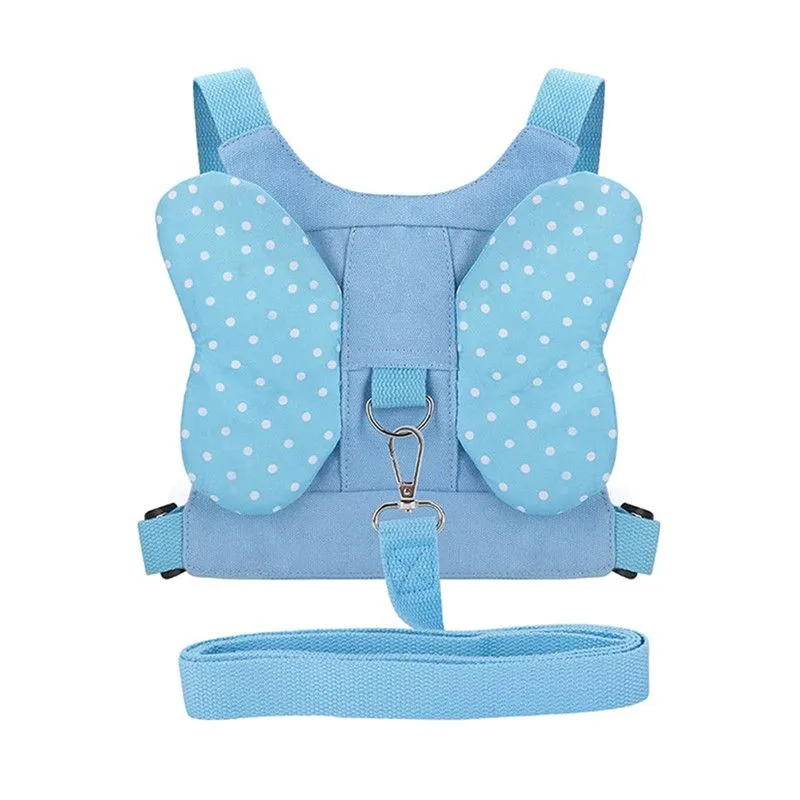 3 in 1 Toddler Harness Safety Leashes + Anti Lost Wrist Link - Blue