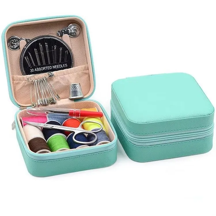 Mini Sewing Tool Kit for Travel and Home Use - Green