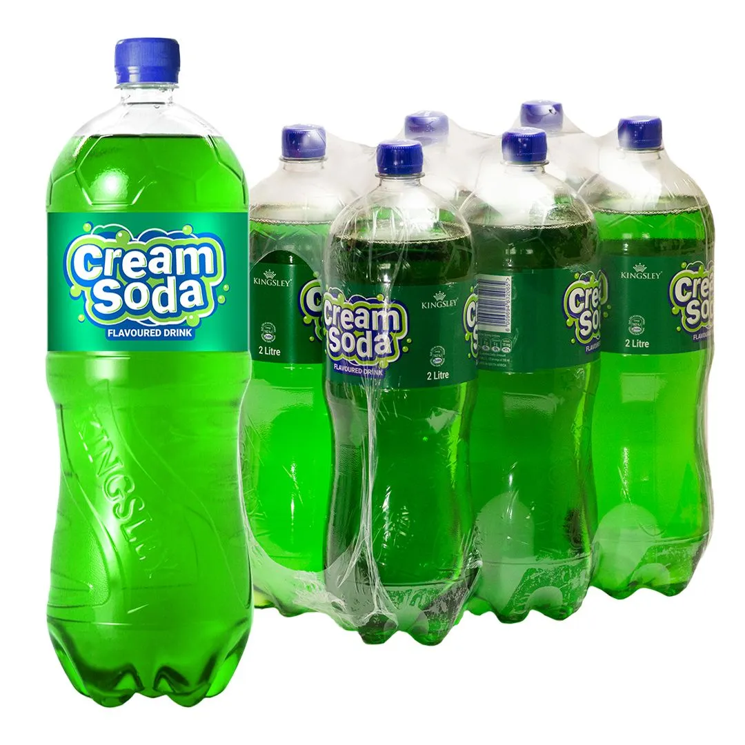Kingsley Sparkling Soft Drink - Cream Soda (6 x 2L)