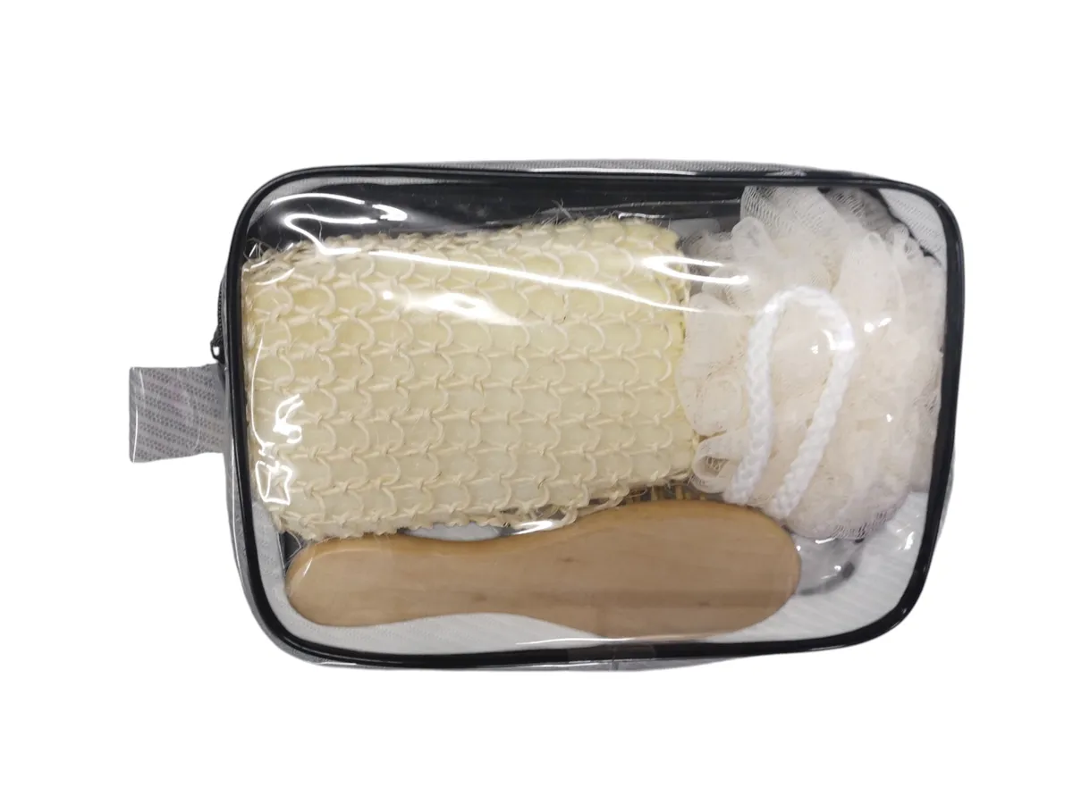 3 Piece Bath / Shower Set / Gift Set / Travel - Black