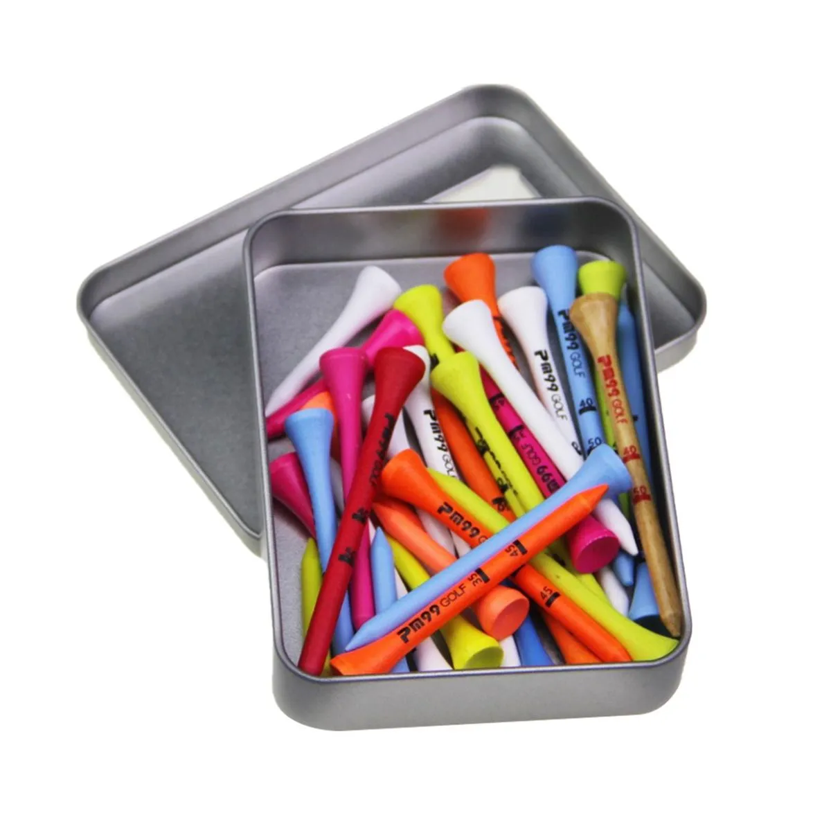 30 Pieces Durable Golf Tees 42/70/83mm Multicolor with Storage Case