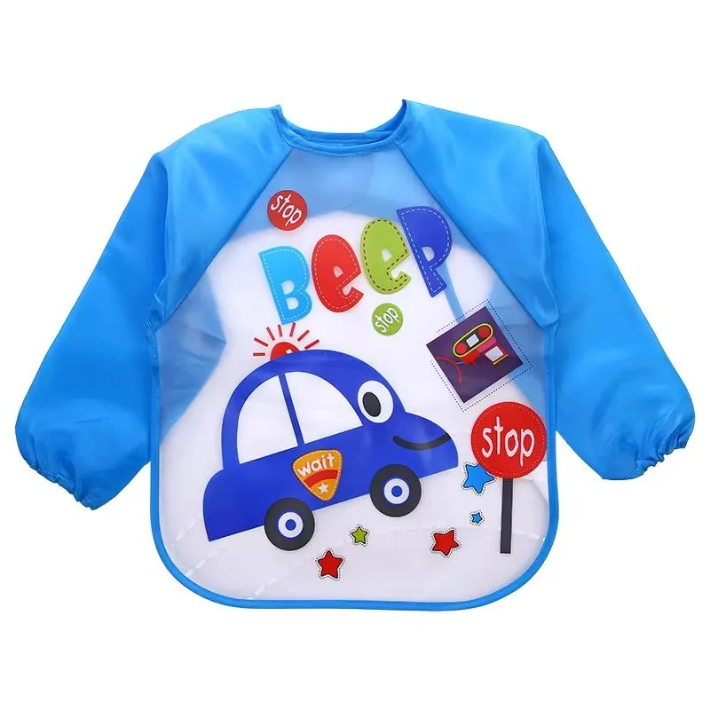 Long Sleeve Waterproof Baby Bandana Bibs EVA Kids Eating Apron