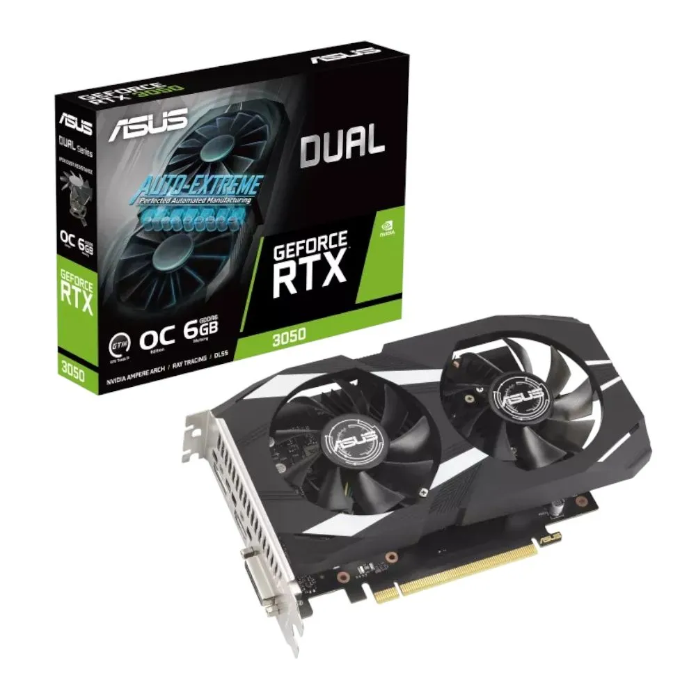 ASUS NVIDIA GeForce RTX 3050 Dual OC 6G Graphics Card