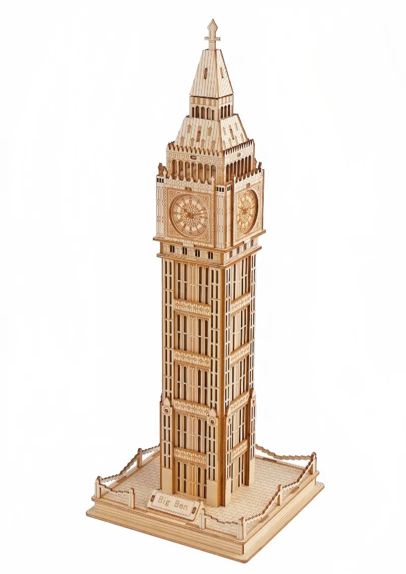 Big Ben 3D Wooden Puzzle, Educational DIY Building Toy for Kids & Adults