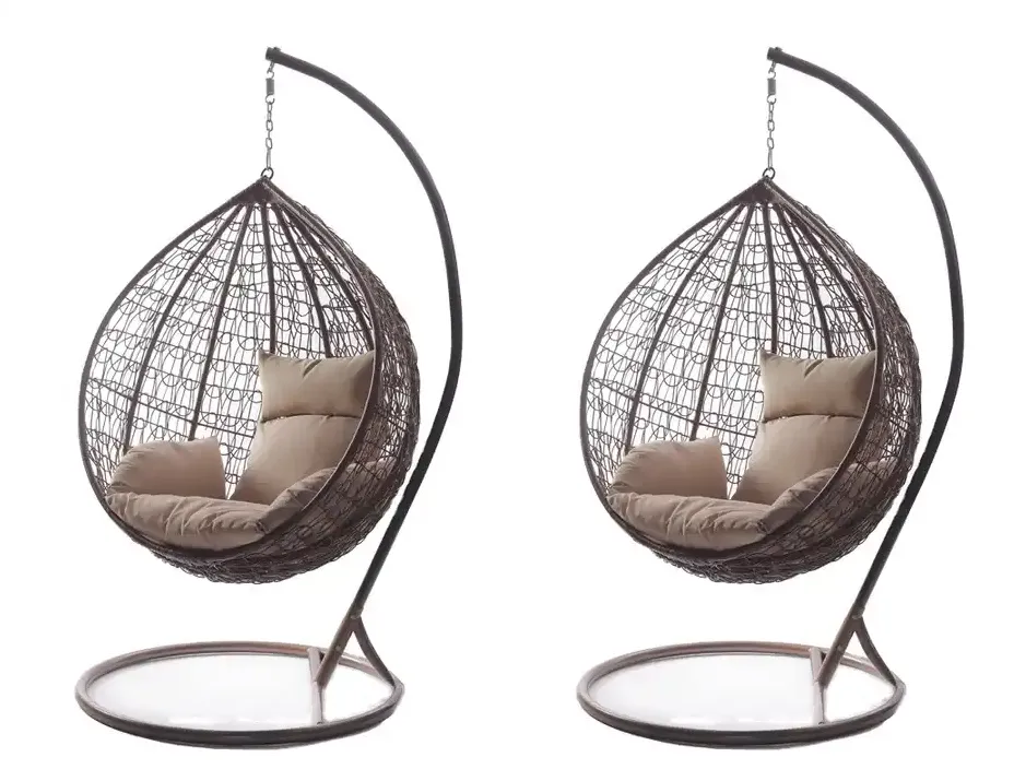 Swing / Hanging Chairs /Patio / Garden / Balcony -2 Pack- Brown Colour