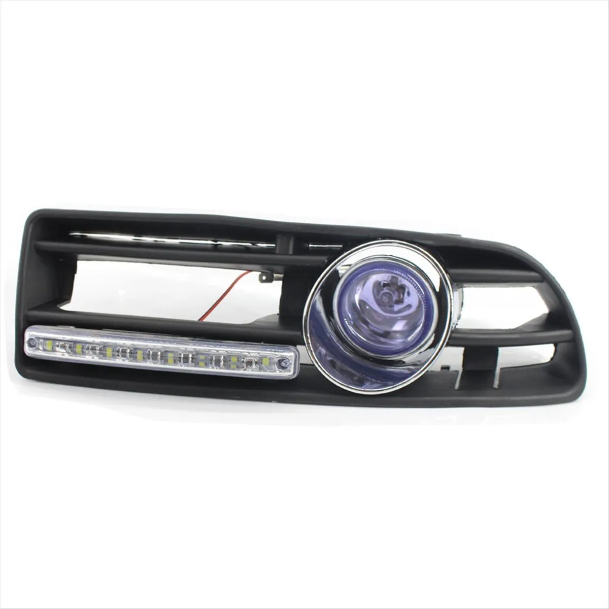 Bumper Grille Driving Lights with Switch & Harness for Black+Blue