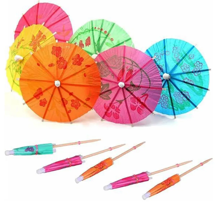 50pcs Paper Cocktail Umbrellas for Drinks