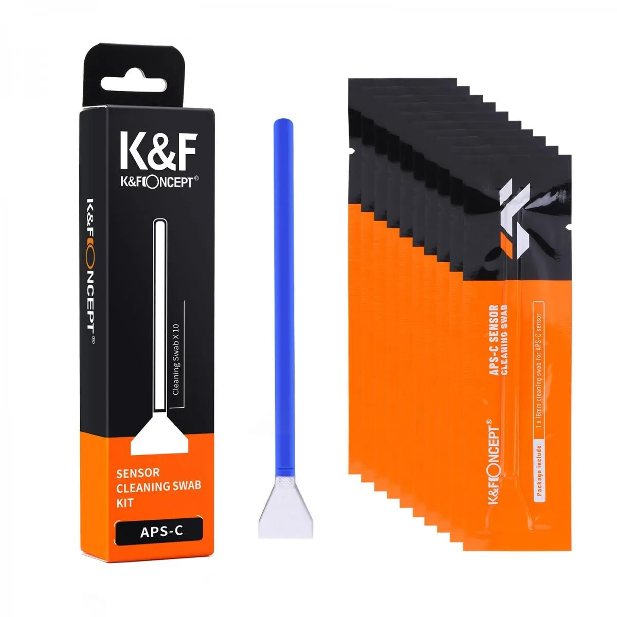 K&F 10 X 16mm APS-C Camera Sensor Cleaning Swab Kit + 20ml Cleaning Fluid