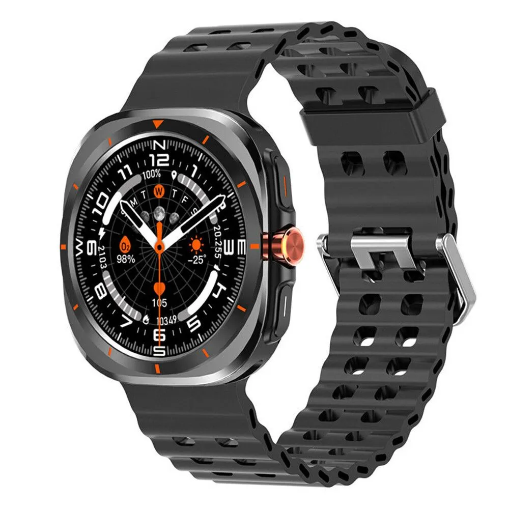 Smart Watch Heart Rate Bluetooth Calling Wireless Charging Fitness Tracker - Black