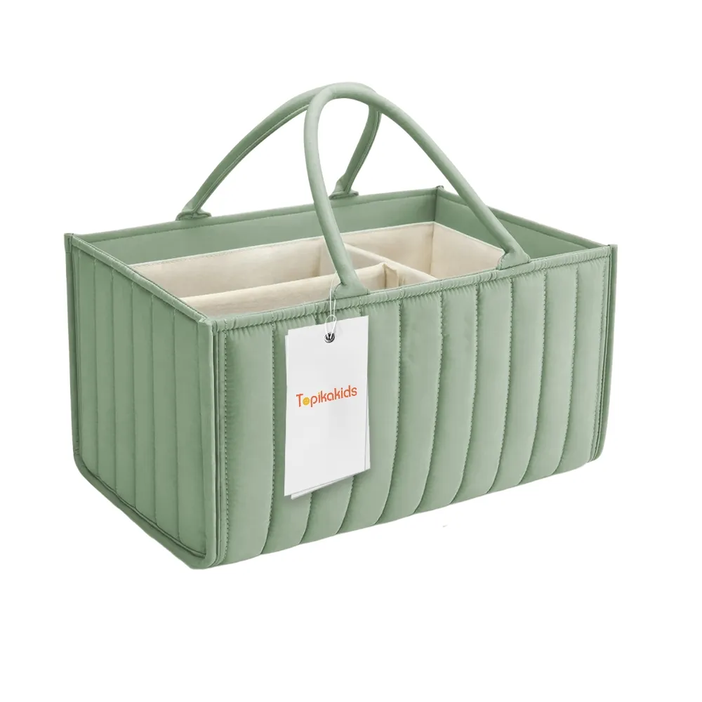 Topika Baby Diaper Caddy Bag Organizer, Portable Nursery Storage Basket