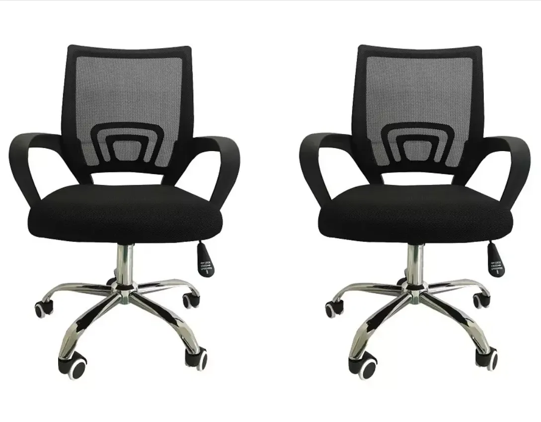 Home office chair with armrests and swivel function - Set of 2