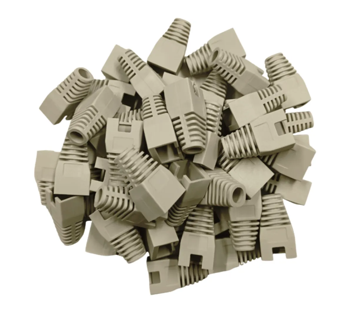 Cat-5e/ 6e RJ45 Grey Rubber Boots Cover 50pcs - SiRCONY