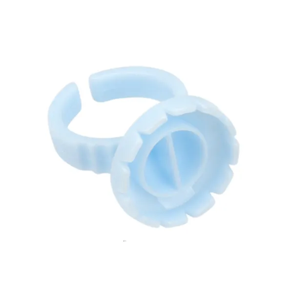 Eyelash Extension Volume Fanning Glue Rings (double barrel) - Blue
