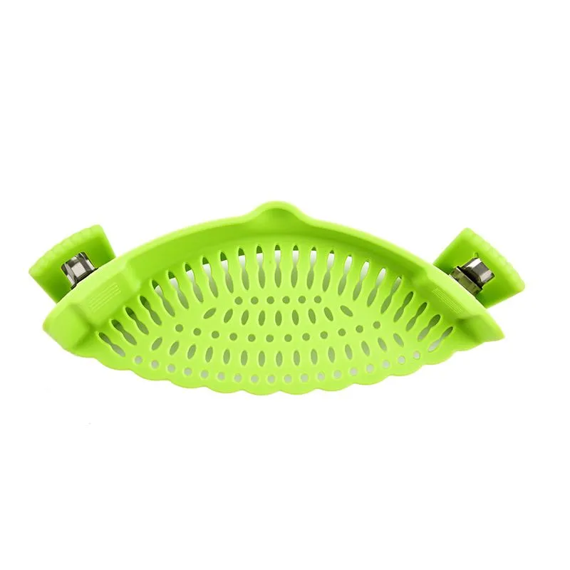 Strainer Silicone Pots and Pans Pasta Strainer Clip on Food Strainer