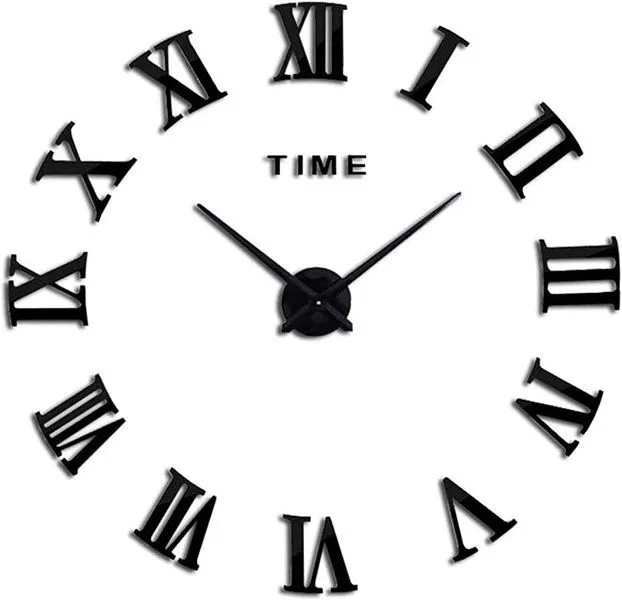 Glow-in-the-Dark Wall Clock with Roman Numerals