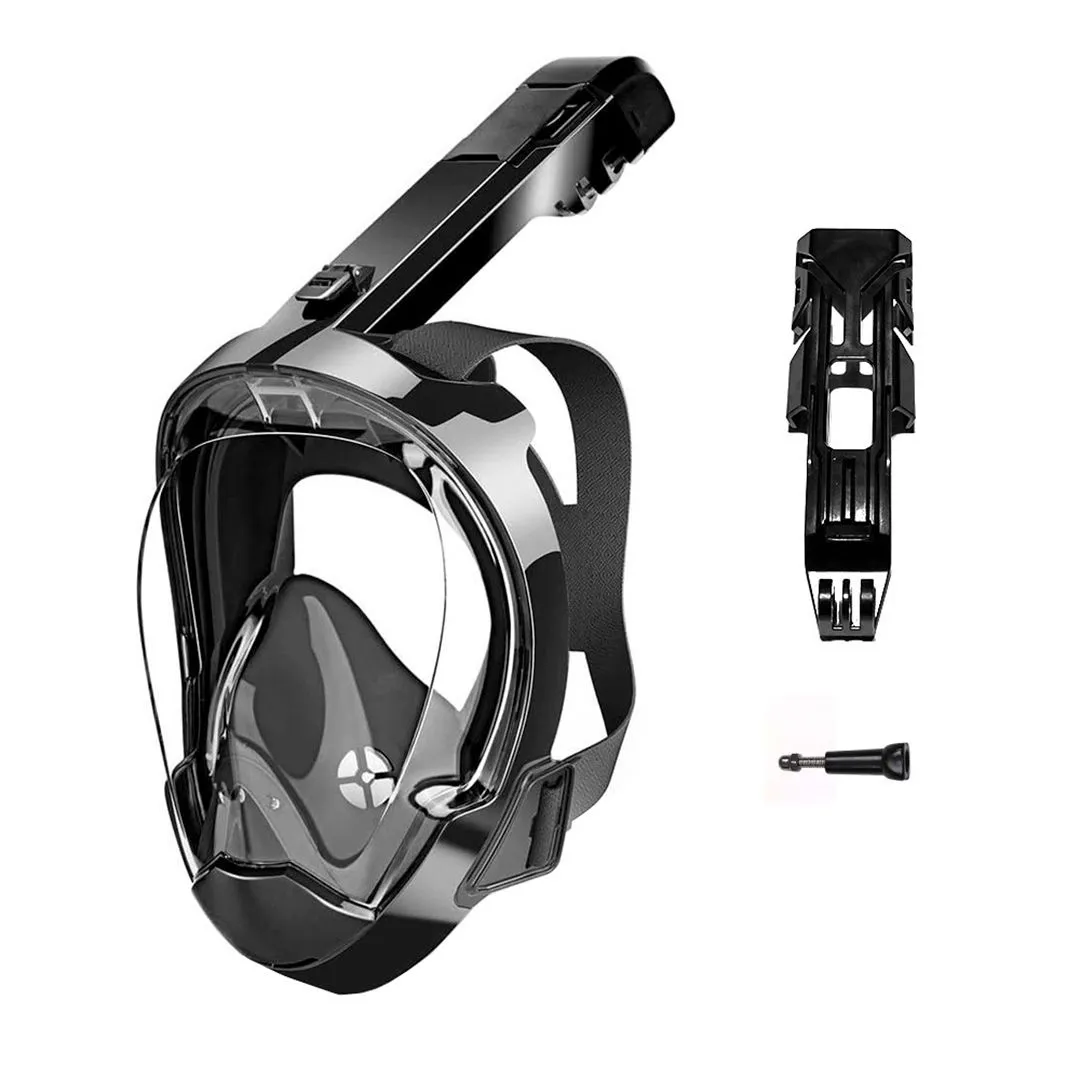 Snorkel Mask Full Face with Camera Mount Anti-Fog for Adults Waterproof