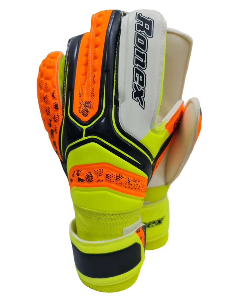 Ronex Goalkeeper Gloves with finger protection Orange
