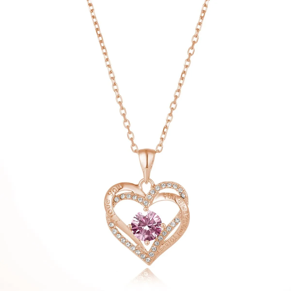 Crystalize I Love you..October Birthstone Necklace with Swarovski Crystals