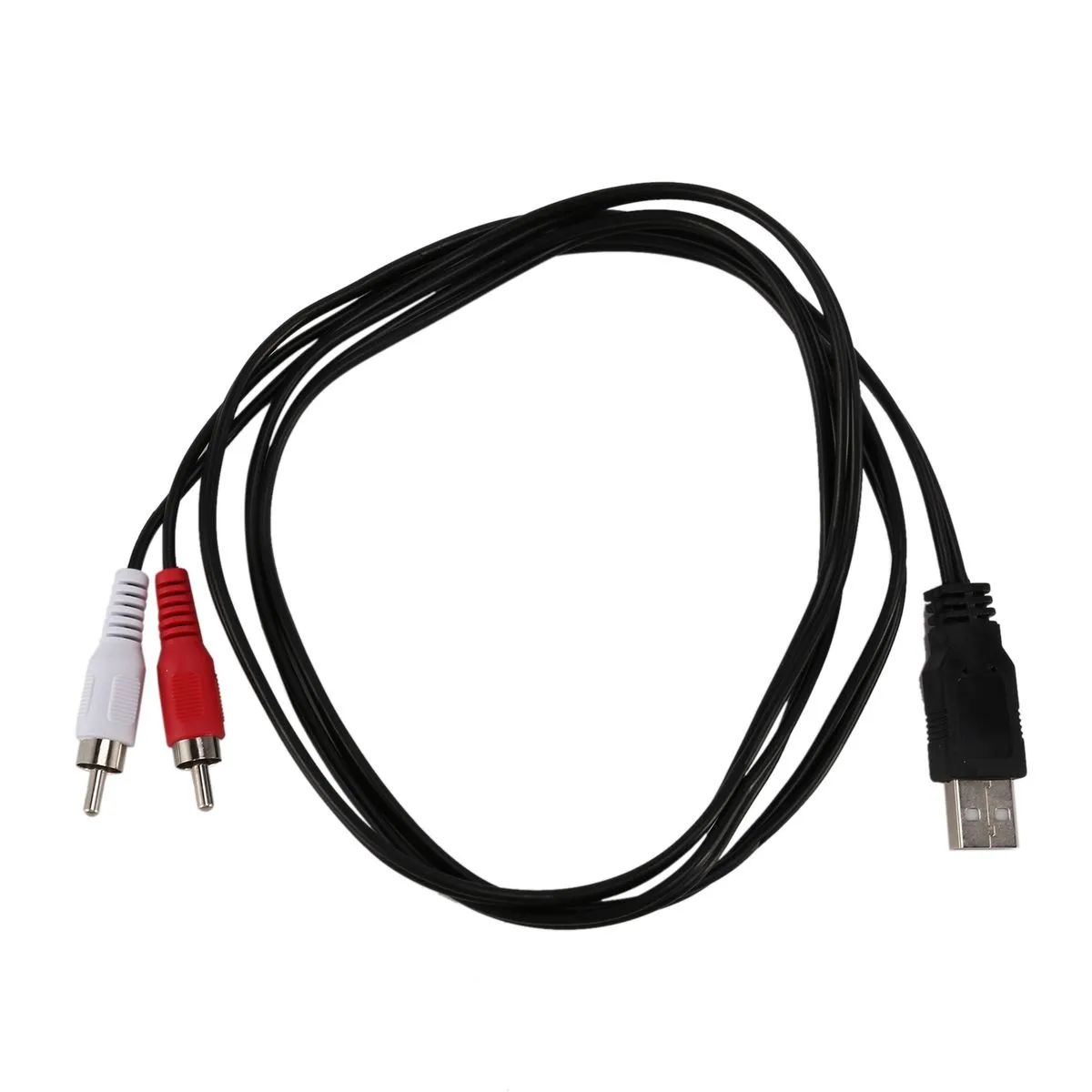 1.5M Usb a Male To 2 x Rca Phono Av Cable Tv Aux Audio Video Adapter
