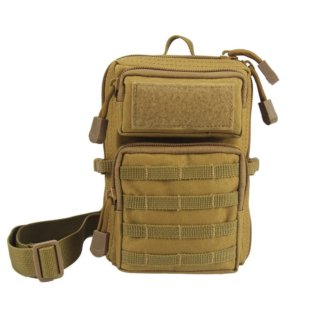 Tactical Military Molle Pouch Belt Waist Pack Bag for Hunting - Brown
